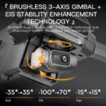 4047-ដ្រូន F22 S3 Pro Professional RC SJRC Drone with 4K Camera 6km EIS Gimbal 5G WIFI GPS Obstacle Avoidance Drone VS F22 S2 PRO+ - រូបភាព 2