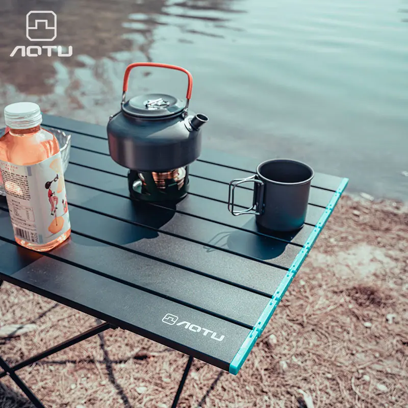 Main image_02 4164-តុបោះតង់ Travel outdoor folding small table portable aluminum alloy ultra-light mini camping picnic egg roll table night market stall - Image 1
